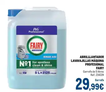Fairy abrillantador lavavajillas máquina profesional