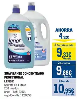 Makro Lenor suavizante concentrado profesional oferta