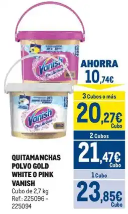 Makro Vanish quitamanchas polvo gold white o pink oferta