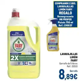Makro Fairy lavavajillas limón oferta