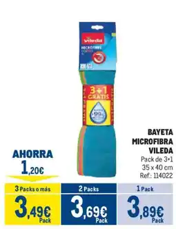 Makro Vileda bayeta microfibra oferta