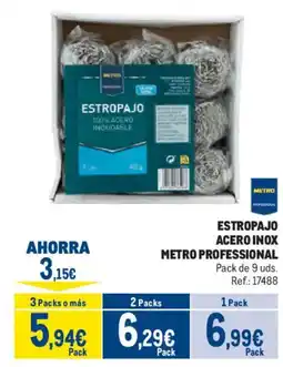 Makro Metro Professional estropajo acero inox oferta