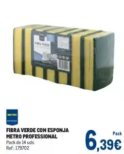Makro Metro Professional fibra verde con esponja oferta