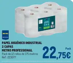 Makro Metro Professional papel higiénico industrial 2 capas oferta