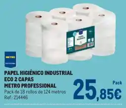 Makro Metro Professional papel higiénico industrial eco 2 capas oferta
