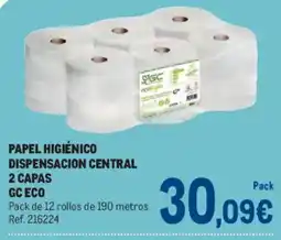 Makro gc eco papel higiénico dispensacion central 2 capas oferta