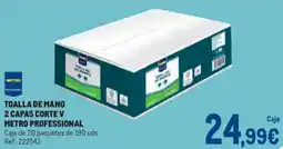 Makro Metro Professional toalla de mano 2 capas corte v oferta
