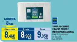 Makro Metro Professional toalla de mano 2 capas corte 2 oferta