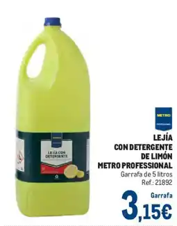 Makro Metro Professional lejía con detergente de limón oferta