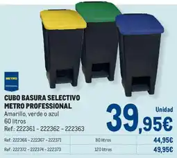Makro Metro Professional cubo basura selectivo oferta