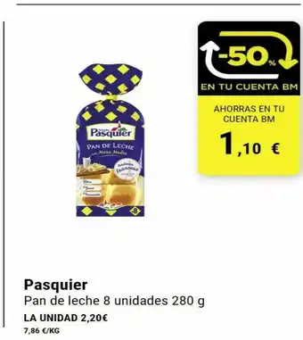 BM Supermercados Pan De Leche oferta
