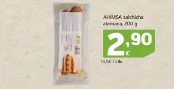 HiperDino Ahimsa Salchicha Alemana, 200 G oferta