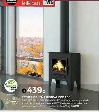 BigMat La Plataforma Estufa De Leña Boreal Eco 200 oferta