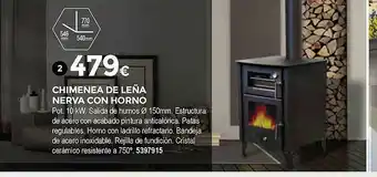 BigMat La Plataforma Chimenea De Leña Nerva Con Horno oferta