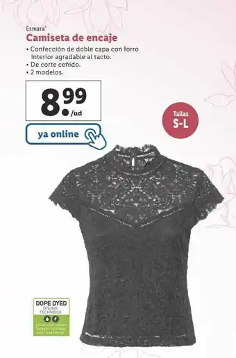 Lidl Esmara Camiseta De Encaje oferta