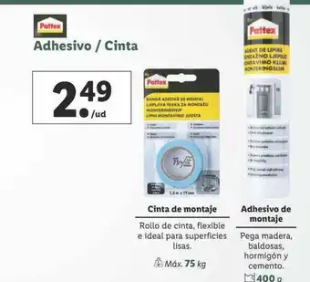 Lidl Pattex Adhesivo O Cinta oferta