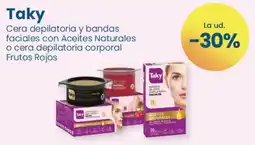 Clarel Taky cera depilatoria y bandas faciales con Aceites Naturales o cera depilatoria corporal Frutos Rojos oferta