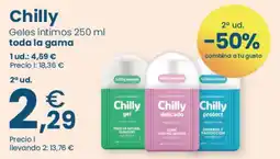 Clarel Chilly geles íntimos oferta
