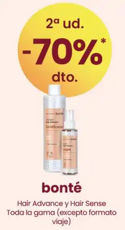 Clarel Bonté hair advance y hair sense oferta