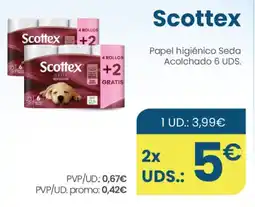 Clarel Scottex papel higiénico Seda oferta