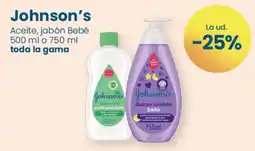 Clarel Johnson's Aceite, jabón Bebé oferta
