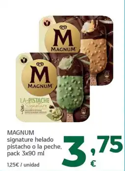 HiperDino magnum signature helado pistacho o la peche oferta