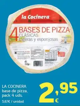 HiperDino la Cocinera bases de pizza oferta