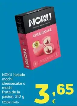 HiperDino Noku helado mochi cheesecake o mochi fruta de la pasion oferta