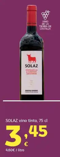 HiperDino Solaz vino tinto oferta