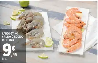 Langostino crudo o cocido mediano