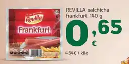 HiperDino Revilla salchicha frankfurt oferta