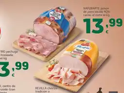 HiperDino Naturarte jamón de pavo cocido oferta