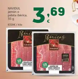 HiperDino Navidul jamón de cebó ibérica oferta