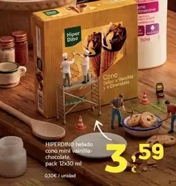 HiperDino Hiper dino helado cono mini vainilla-chocolate oferta