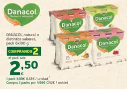 HiperDino Danacol natural o distintos sabores oferta