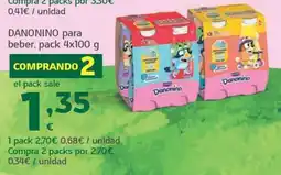 HiperDino Danonino para beber oferta
