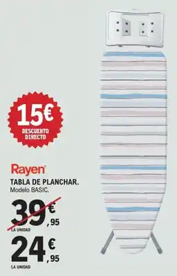 E.Leclerc Rayen tabla de planchar. modelo basic. oferta