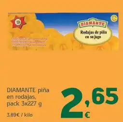 HiperDino Diamante piña en rodajas oferta