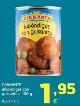 HiperDino Diamante albóndigas con guisantes oferta