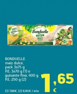 HiperDino Bonduelle maíz dulce oferta