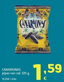 HiperDino Canarionas pipas con sal oferta