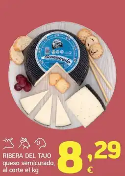 HiperDino Ribera del Tajo queso semicurado oferta