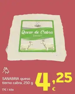 HiperDino Sanabria queso tierno cabra oferta