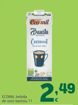 HiperDino Ecomil bebida de coco barista oferta