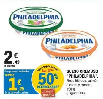 E.Leclerc philadelphia queso cremoso oferta