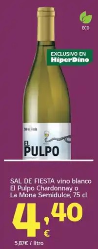 HiperDino El Pulpo vino blanco oferta