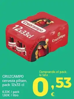 HiperDino Cruzcampo cerveza pilsen oferta