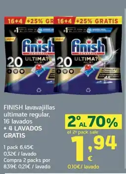 HiperDino finish lavavajillas ultimate regular oferta