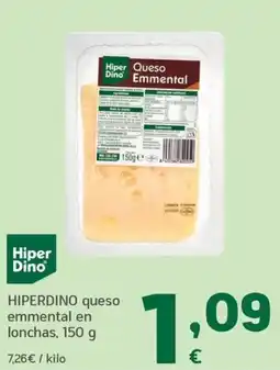 HiperDino HiperDino queso emmental en lonchas oferta