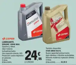 E.Leclerc Cepsa lubricante genuine 10w40 max oferta